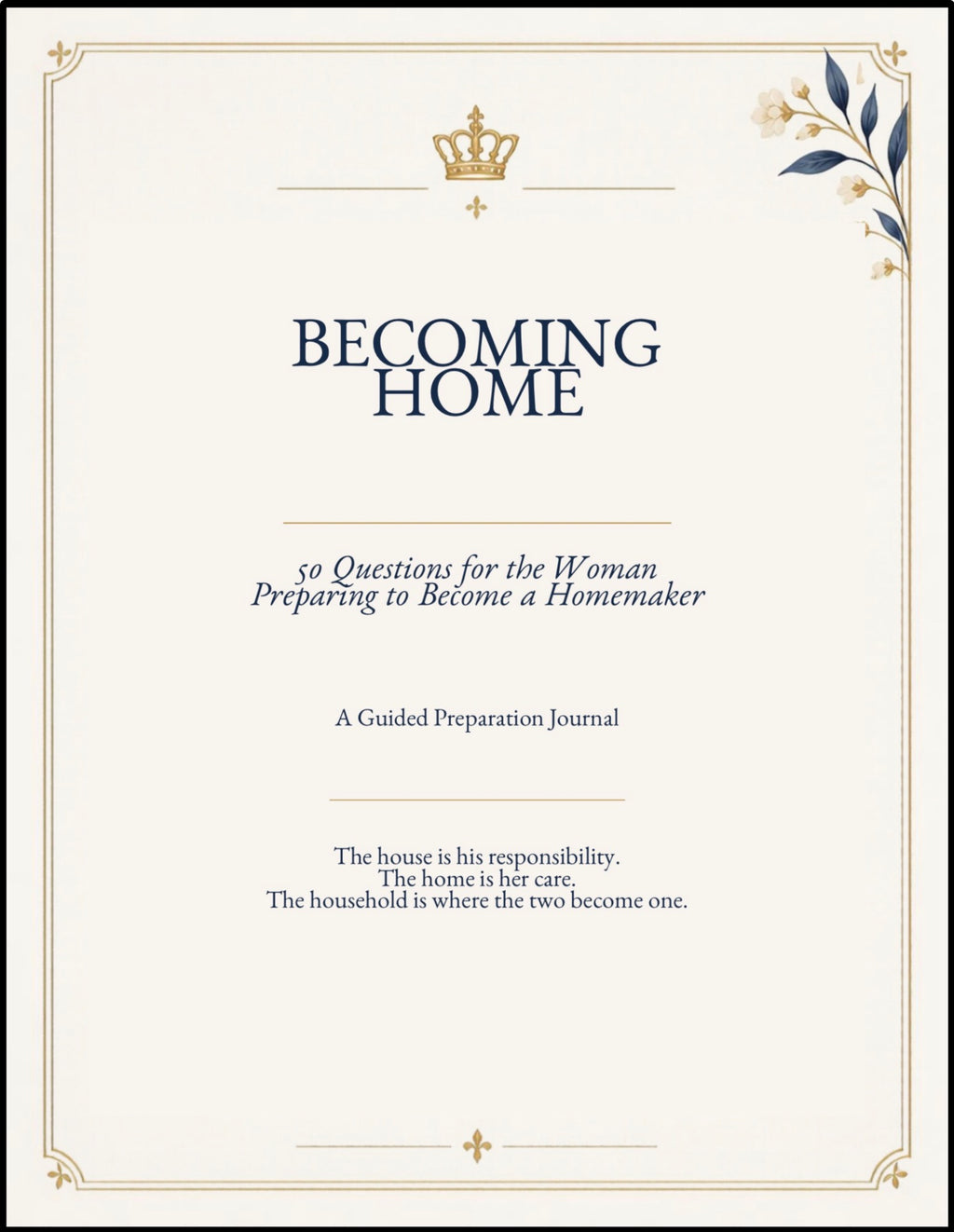 BECOMING HOME: 50 Questions for the Woman Preparing to Become a Homemaker