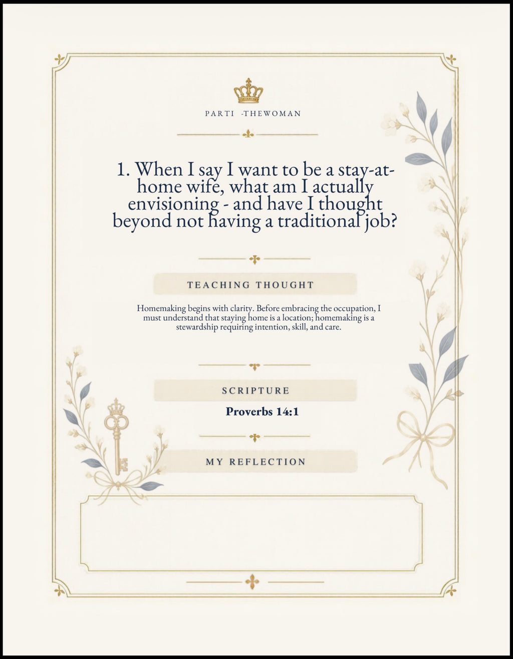 BECOMING HOME: 50 Questions for the Woman Preparing to Become a Homemaker